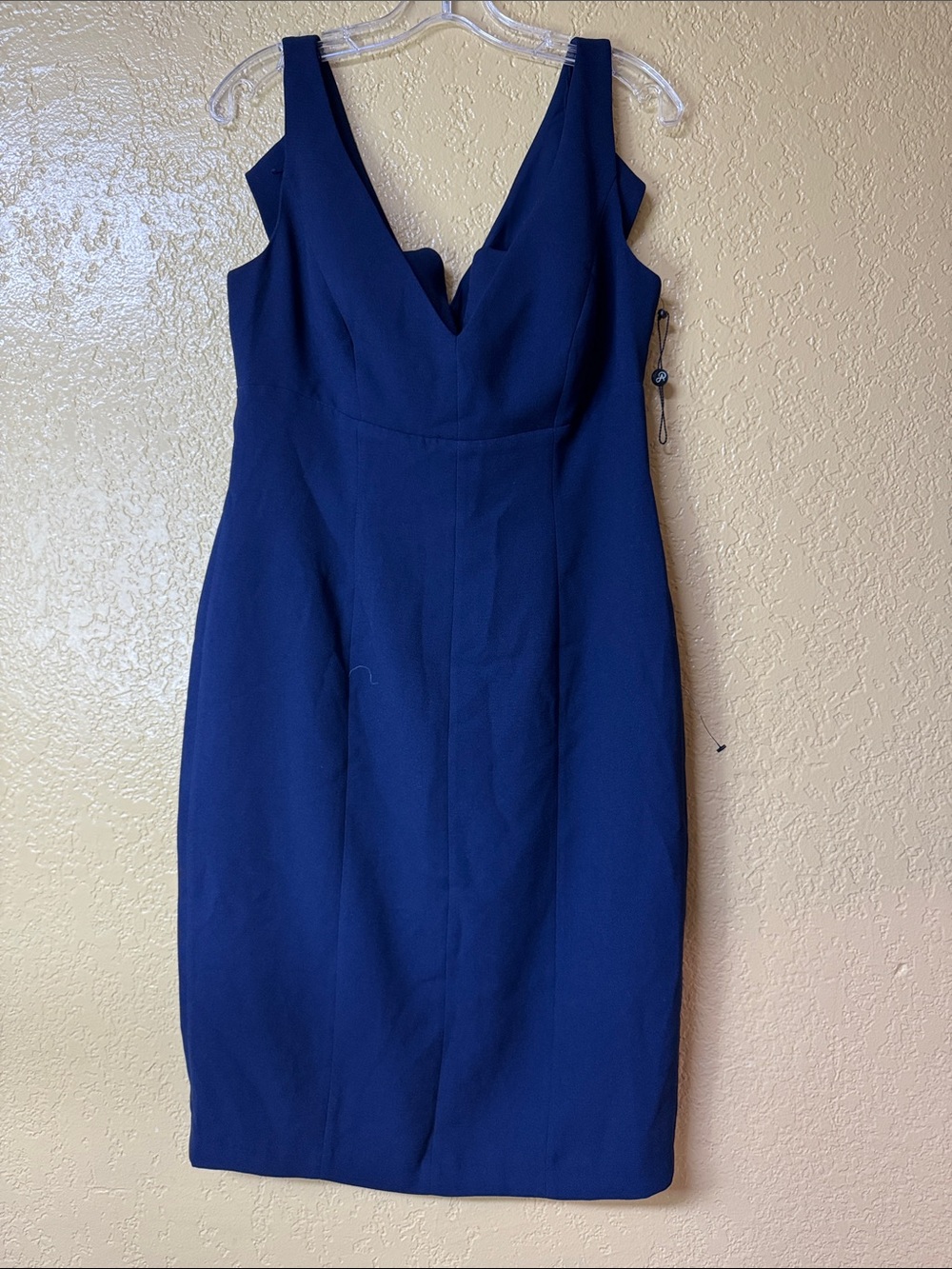 Adrianna Papell Deep Navy V-Neck Midi Dress